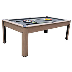 SOKKER Table De Billard 226,5 x 126,5 x 80 Tapis Gris