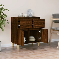 Avis Maison Chic Buffet,Meuble de Rangement,commode pour salon,Cuisine Chêne marron 60x35x70 cm Bois d'ingénierie -MN54171