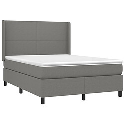 Avis vidaXL Sommier à lattes de lit et matelas et LED Gris foncé 140x190 cm