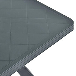 Avis vidaXL Table de bistro Anthracite 70x70x72 cm Plastique