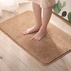 LUUCOZK Tapis de bain antidérapants absorbants à séchage rapide, tapis de décoration de salle de bain-couleur Champagne-50x80cm 