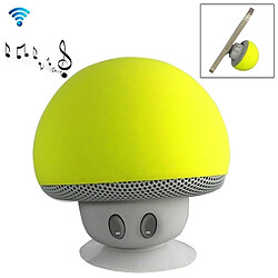 Wewoo Enceinte Bluetooth d'intérieur jaune Haut-parleur en forme de champignon, avec support d'aspiration