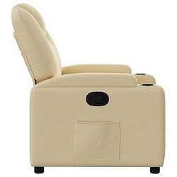 Acheter Maison Chic Fauteuil inclinable,Fauteuil luxe de relaxation Crème Tissu -MN66250