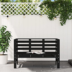 Avis Maison Chic Banc de jardin | Banquette de jardin | Chaise Relax noir 111,5x53x71 cm bois massif de pin -MN21905