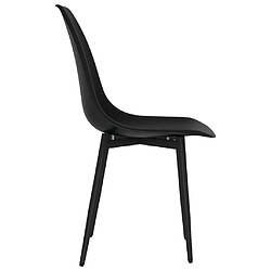 Maison Chic Lot de 6 Chaises à manger,Chaise pour cuisine noir PP -MN63439 pas cher