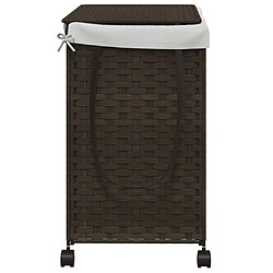 Acheter vidaXL Panier à linge avec roulettes marron foncé 60x35x60,5 cm