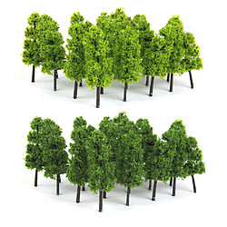 Avis 50pcs Voitures Miniatures Peintes Et Maquette de Train de Construction D'Arbres Modèles Échelle Z: 1: 200