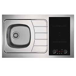 Mezieres Kitchenette 100cm domino induction manette meuble 1 porte frigo 4*