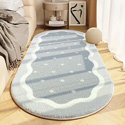 LUUCOZK Tapis moelleux en fausse fourrure, tapis à poils longs pour chambre à coucher et salon – Motif 5-120x200 cm