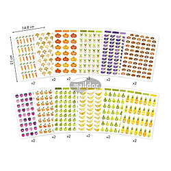 Ac-Deco Livre 24 planches de gommette - 14.8 x 21 cm - Emoticône - Multicolore