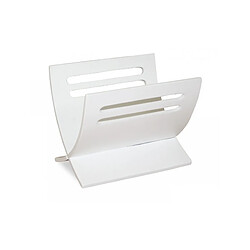 Homestyle4U Porte journaux en bois Blanc peint