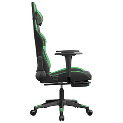 Acheter Maison Chic Chaise de jeu, Chaise gaming avec repose-pied, Fauteuil gamer,Chaise de Bureau Noir et vert Similicuir -GKD16854