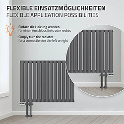 Acheter ML-Design Radiateur électrique anthracite 780x600mm double couche + elément chauffant 300W