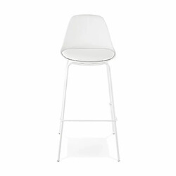 Mes Lot de 2 tabourets de bar H75 cm blanc - ADRYA