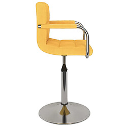 Acheter vidaXL Chaise de salle à manger Jaune Tissu