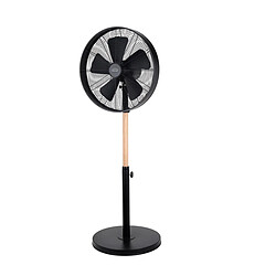 Domair Ventilateur sur pied bois/plastique JAVA noir 104770