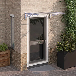 vidaXL Auvent de porte Gris et transparent 122x90 cm Polycarbonate 