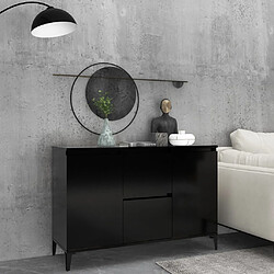 vidaXL Buffet noir 104x35x70 cm bois d’ingénierie