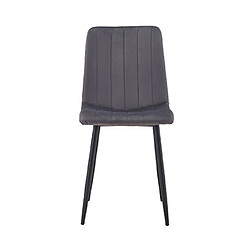 Mes Lot de 4 chaises repas en velours anthracite - VELVET