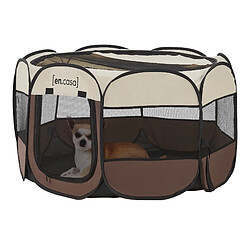 Parc pliable Telford pour animaux de compagnie 58 x 114 x 114 cm [en.casa]