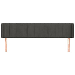 Avis Maison Chic Tête de lit scandinave avec oreilles,meuble de chambre Gris foncé 183x16x78/88 cm Velours -MN86317