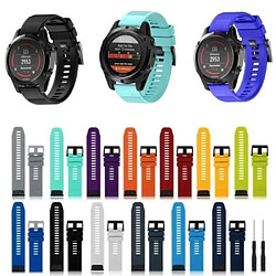 Avis Wewoo Bracelet pour montre connectée Dragonne rapide en silicone amovible Fenix 5 22mm Noir