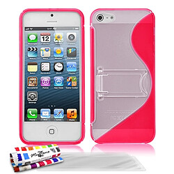 Muzzano Coque + 3 Films APPLE IPHONE 5S / IPHONE SE ""S Avec Pied"" Rose