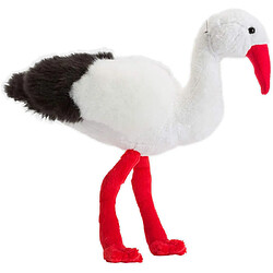 WWF peluche Cigogne de 23 cm blanc noir rouge