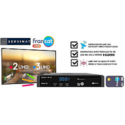 HD4K Décodeur FRANSAT 4K Servimat Sirius + Carte FRANSAT 