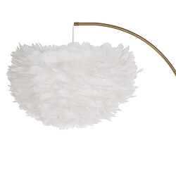 BigBuy Home Lampadaire Blanc Doré Métal Plumes 60 W 220-240 V 68 x 40 x 175 cm