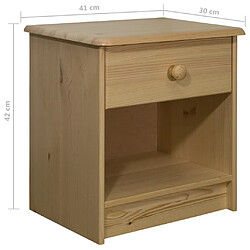 Acheter vidaXL Table de chevet 41x30x42 cm Bois de pin solide