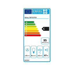 Hotte standard Balay 3BF267EX 690 m³/h 65 dB 252W Argenté Acier