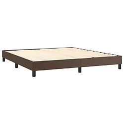 Avis vidaXL Cadre de lit sans matelas marron 180x200 cm similicuir