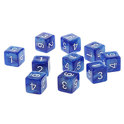 10pcs Dés à Six Faces D6 Jouant D u0026 D RPG Party Games Dés Bleu