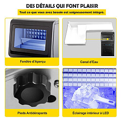 Avis Machine à Glaçons Comptoir Professionnelle Hôtel Restaurant Bar Famille 24h/24 Fabrication 31.75Kg/24H Stockage 5Kg Eclairage LED 350w