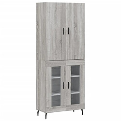 Maison Chic Buffet,Meuble de Rangement,commode pour salon,Cuisine Sonoma gris 69,5x34x180 cm Bois d'ingénierie -MN86928