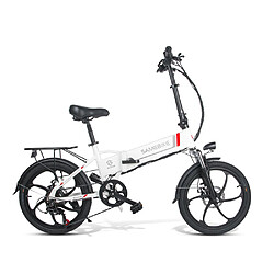 Avis Vélo électrique SAMEBIKE 20LVXD30 - moteur 350W batterie 48V10AH autonomie 40KM freins à disque mécaniques - Blanc