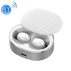 Wewoo Mini écouteur stéréo Bluetooth V5.0 avec réduction de bruit portable boîtier chargement à rotation 360 degrés (blanc)