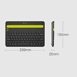 Universal Logitech K480 sans fil Bluetooth Clavier iPad Apple Téléphones Portables Tablettes Périphériques Jeux de PC Bureau Tape Mignon Clavier | Clavier (Noir)