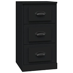 Maison Chic Buffet,Meuble de Rangement,commode pour salon,Cuisine noir 36x35,5x67,5 cm bois d'ingénierie -MN60795