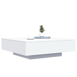 Acheter vidaXL Table basse avec lumières LED blanc 100x100x31 cm