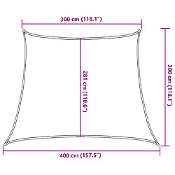 vidaXL Voile d'ombrage 160 g/m² Vert clair 3/4x3 m PEHD pas cher