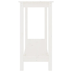 Avis vidaXL Table console Blanc 110x40x80 cm Bois massif de pin