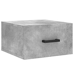 Maison Chic Table de chevet murale - Table de Nuit gris béton 35x35x20 cm