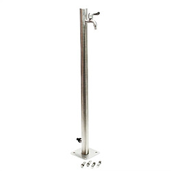 Helloshop26 Colonne d’eau 95,5 cm point d’eau acier fin rond jardin distributeur d’eau puits 16_0002383