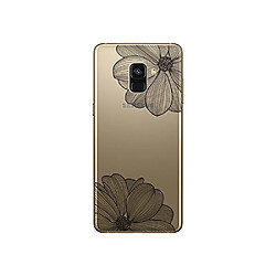 novago Compatibles avec Samsung Galaxy A8 2018 (5.6 Pouces) Pack de 3 Coque Souples Résistantes Anti Choc avec Impression de Qualité (Multicolore 1)