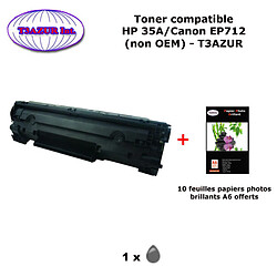 Toner générique Canon EP712 pour imprimante Canon i-Sensys LBP3010, LBP3100, CRG-712 + 10f papiers photos A6 -T3AZUR 