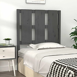 Avis Maison Chic Tête de lit scandinave pour lit adulte,Meuble de chambre Gris 80,5x4x100 cm Bois massif de pin -MN34779