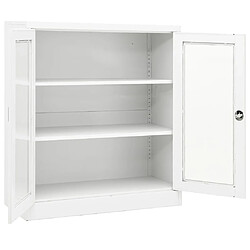 Acheter vidaXL Armoire de bureau Blanc 90x40x105 cm Acier