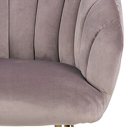 Mes Fauteuil 76x76x81 cm en tissu velours vieux rose pas cher